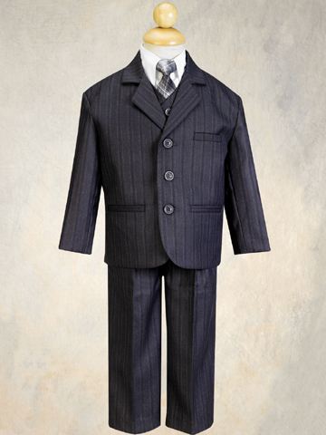 5-Piece Gray Pin Stripe Suit SALE