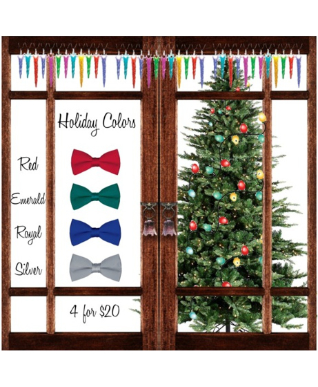 Sale! Holiday Colors Bow Tie Set