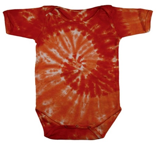 Tie Dye Infant Onesie - Spiral Orange