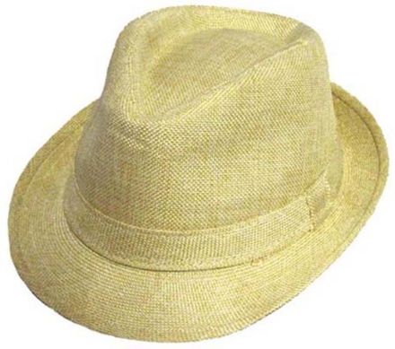 Boys Paper Straw Fedora - Khaki