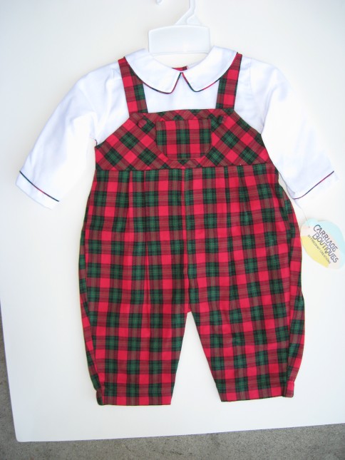 Carriage Boutique Infant Plaid Romper