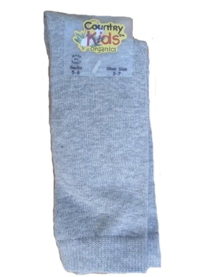 Country Kids Lt Gray Organic Cotton Knee Socks