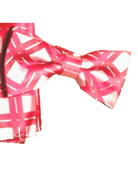 Bow Tie & Hanky Set - Red & White