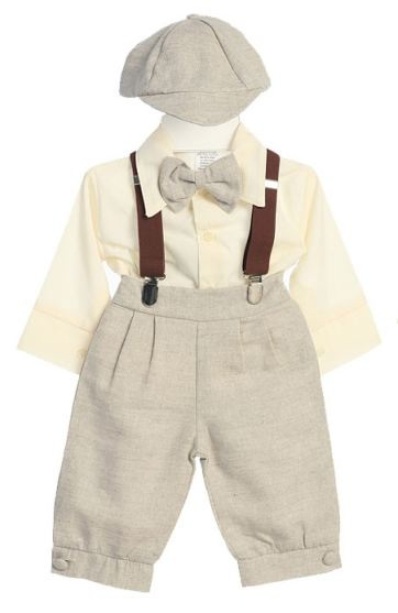 Fouger Sandstone Linen Knicker Set Sale - Sz 6 and 9 mo