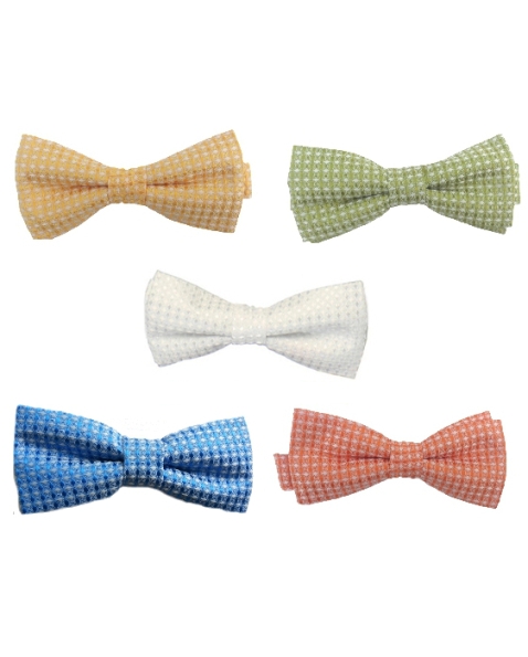 Microfiber Diamond-Patterned Boy's Bow Ties