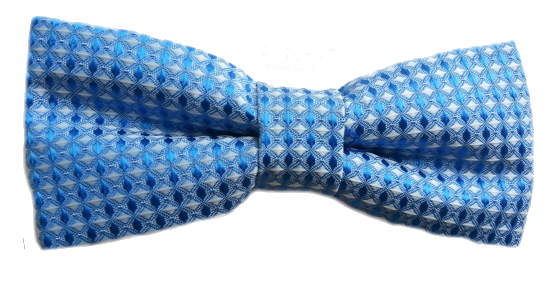 Microfiber Diamond-Patterned Boy's Bow Ties - Royal Blue