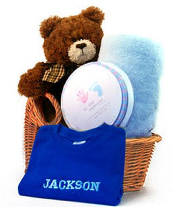 The Teddy Bear And Pink Tee Baby Gift Basket Shower Gift