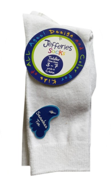 2 Pr Pack Boys Cotton Knee Socks - White