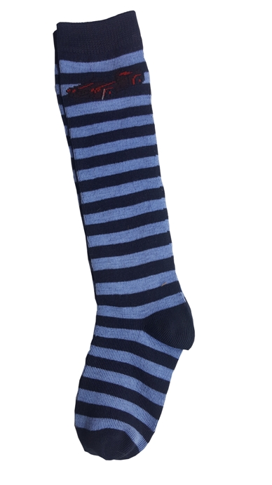 Boys Stripe Knee Socks - Light Blue and Dark Blue