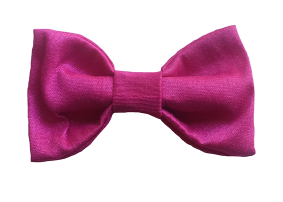 fuchsia baby silk bow tie