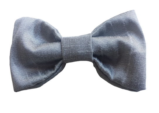pewter baby silk bow tie