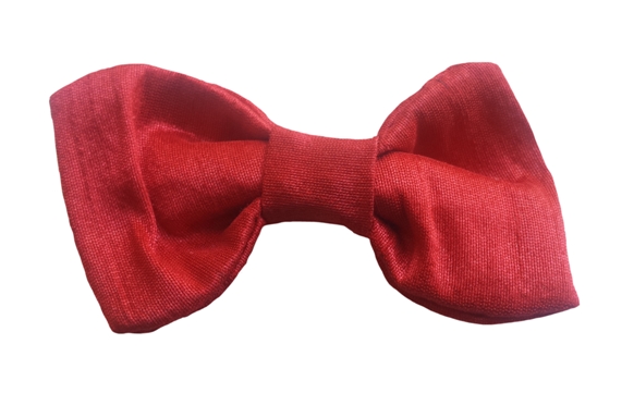 red baby silk bow tie