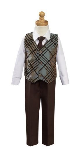 4 - Piece Boy's Christmas Vest Set SALE