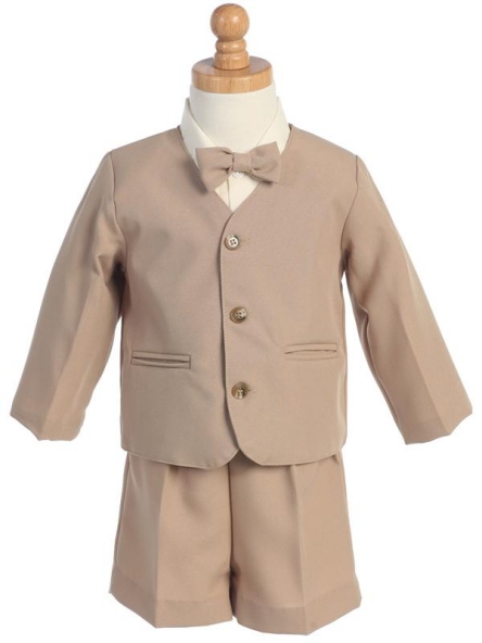 Lito Poly-Rayon Eton Suit - Khaki