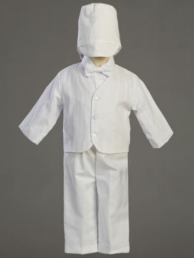 Cotton Christening Special Occasion 5 - Piece Eton Suit