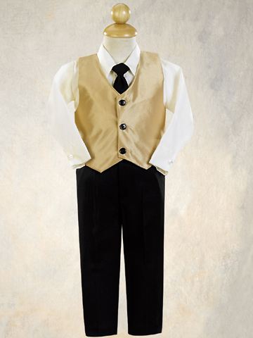 Gold Taffeta Vest with Slacks Holiday Set SALE