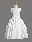 Satin Communion Dress With Bustle