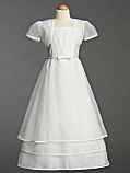 Communion Dress With 3 Layer Organza Skirt And Bolero