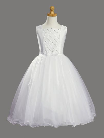Shantung and Tulle Communion Dress