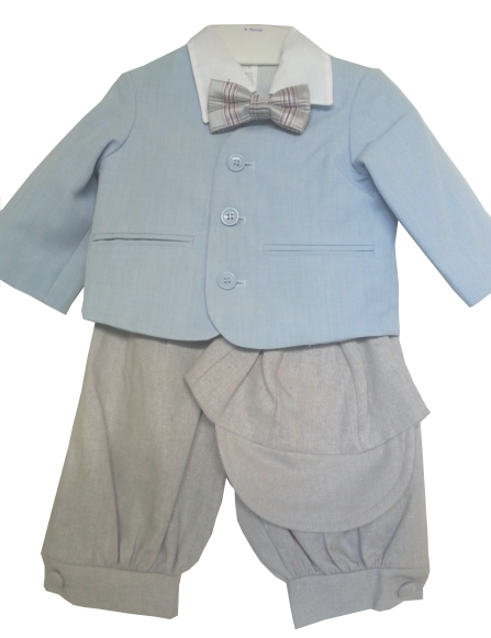 *Exclusive* Eton Blue Jacket With Lt Gray Knickerbockers