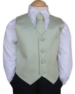 Sage Vest and Tie