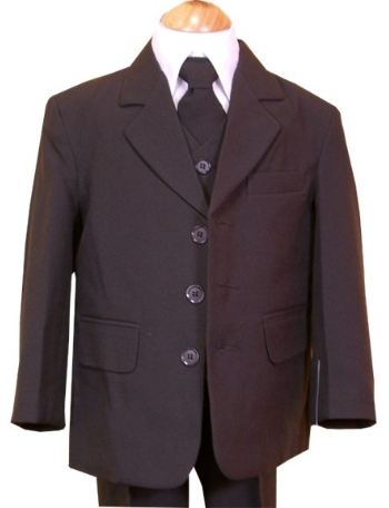 Close-Out Chocolate Brown 5-Piece Suit - Older Boys