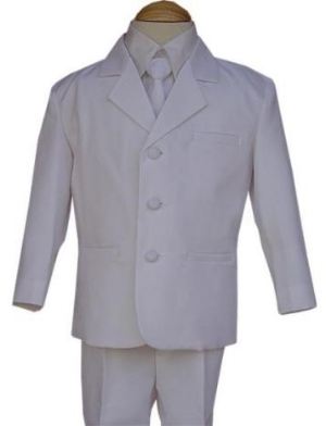 52% Off Close-Out 5-Piece Boy's White Communion Suit - 14 Husky