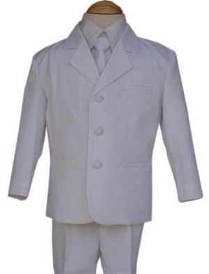 52% Off Close-Out 5-Piece Boy's White Communion Suit - 14 Husky