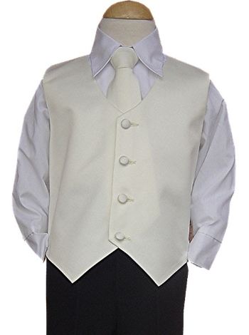 Close-Out 2 Piece - Ivory Vest & Long Tie