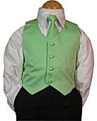 2 Piece  - Lime Green Color Vest & Bow Tie SALE