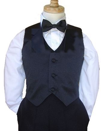 black vest with bow tie