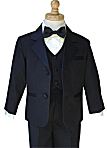 Close-Out Black 2 Button Notch Tuxedo & Ivory Tuxedo Shirt