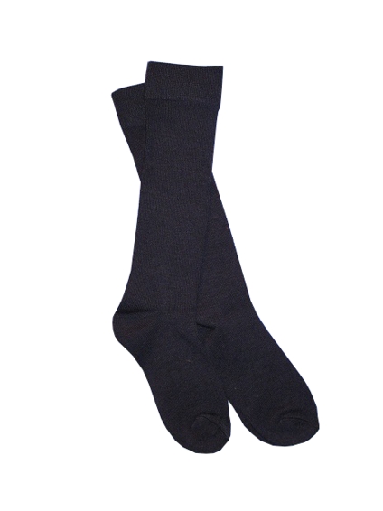 Boys Flat Knit  Knee Socks - Navy