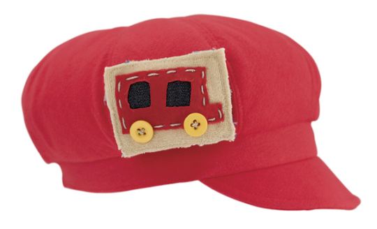 Red Knit Truck Cabbie For Toddlers