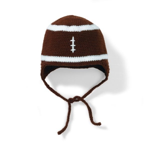 DayLee Designs Knit Baby Football Fan Hat