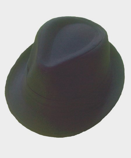 Baby Boy Black Cotton Fedora Hat