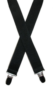 Kids Elastic Suspenders - Black