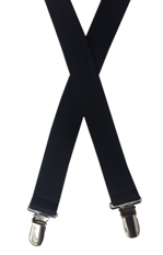 black elastic suspenders