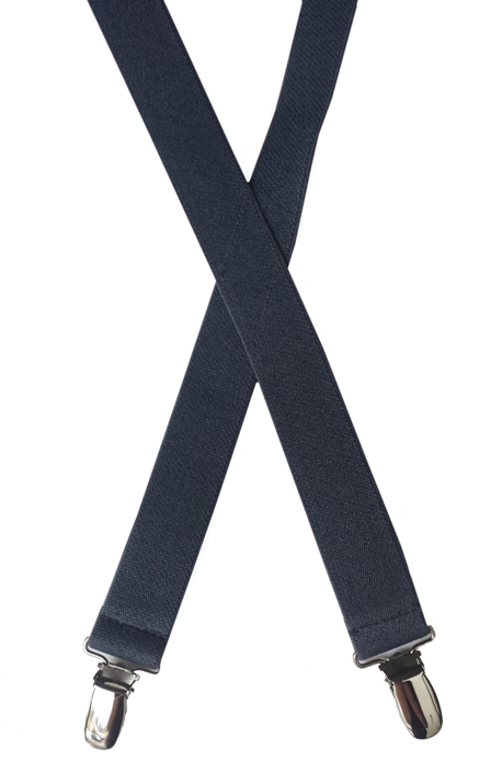 Kids Elastic Suspenders - Dk Gray