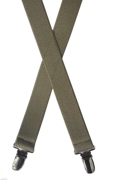 Kids Elastic Suspenders - Khaki