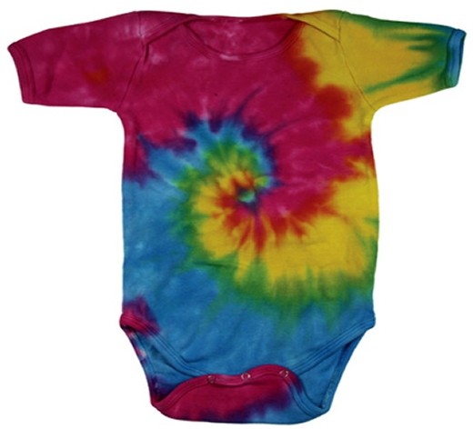 Tie Dye Infant Onesie - Spiral Rainbow