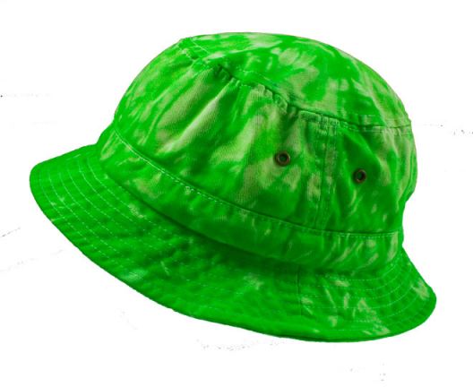 Tie Dye Bucket Hat in Lime