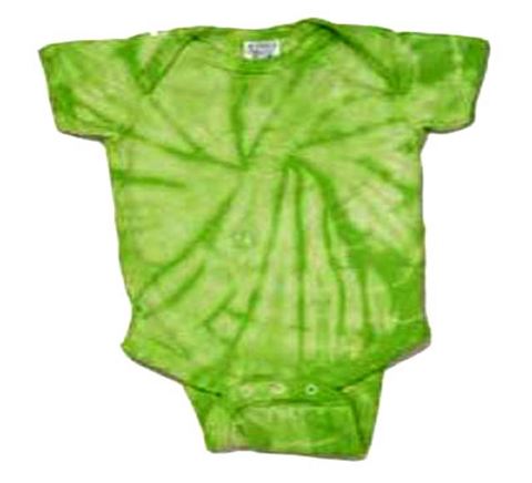 Tie Dye Lime Spider Infant Creeper