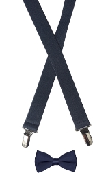 Suspenders & Bow Tie Set - Navy *Sale*