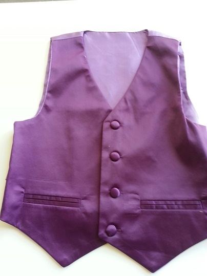 58% Off Close-Out Purple Satin Vest  Size 7