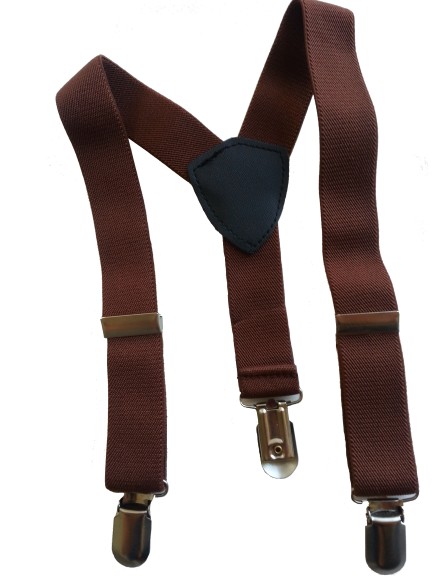 Infant & Youth Suspenders - Mocha Brown