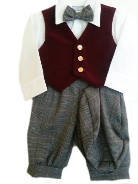 Sale!! 5 Pc Burgundy Toddler Holiday Knicker Set 12 mo