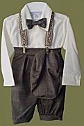 Older Boy's Dark Brown Plaid Knicker Set SALE