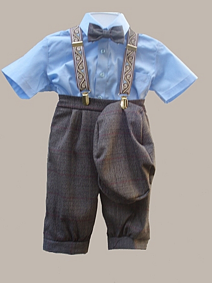 Toddler Brown & Blue Knicker Set