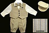 Toddler Tan Pin Stripe Knicker Set
